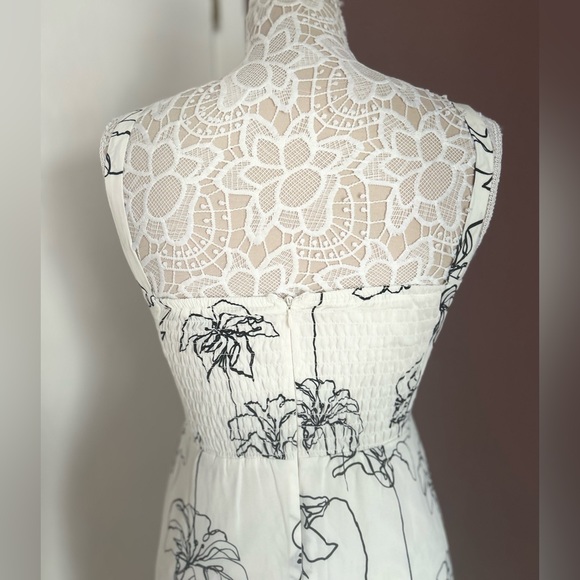 HALOGEN Katrina Floral Summer Dress with Slit Sundress - Picture 6 of 8